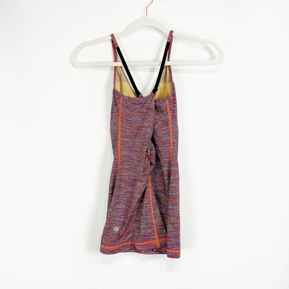 Lululemon Open Your Heart Pink Purple Black Space Dye Tank Top Bra Size 4 - Picture 6 of 10